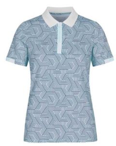 Abby Poloshirt, Hexagon Mint